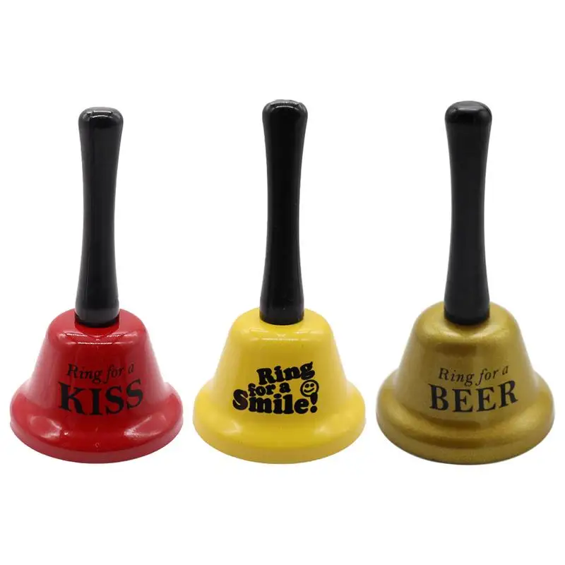

Christmas Hand Bell Santa Claus Funy Call Bells School Handbell Restaurant Supplies Colorful Ring Beer Bell Metal Decorations
