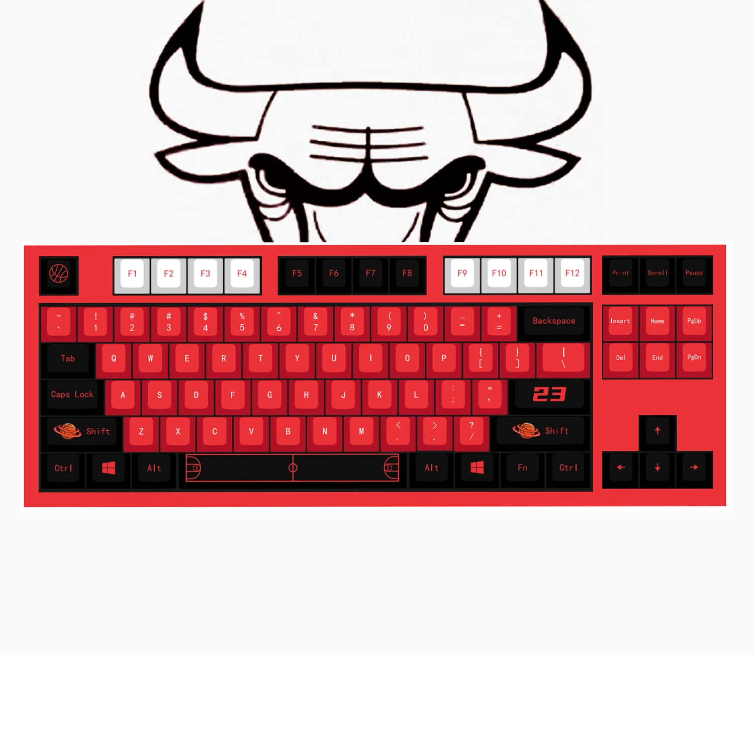 

PBT Keycaps 135 Keys NBA Basketball Team Style Custom Cherry Keycaps Dye Sublimation Process No Oil For Cherry Gateron MX Switch