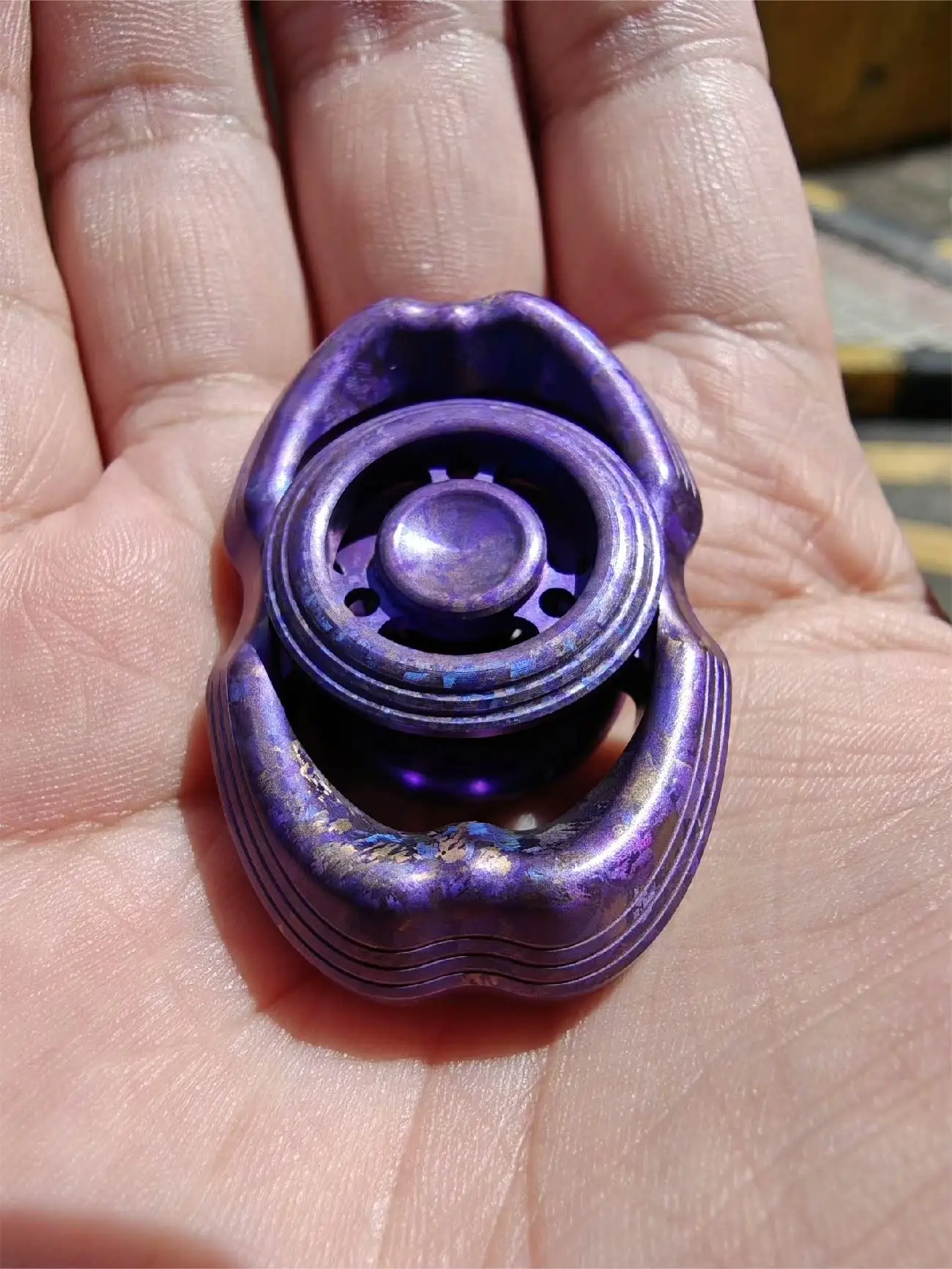 LQ ледяной кристалл титановый обсидиан гироскоп поп монета Push Plate