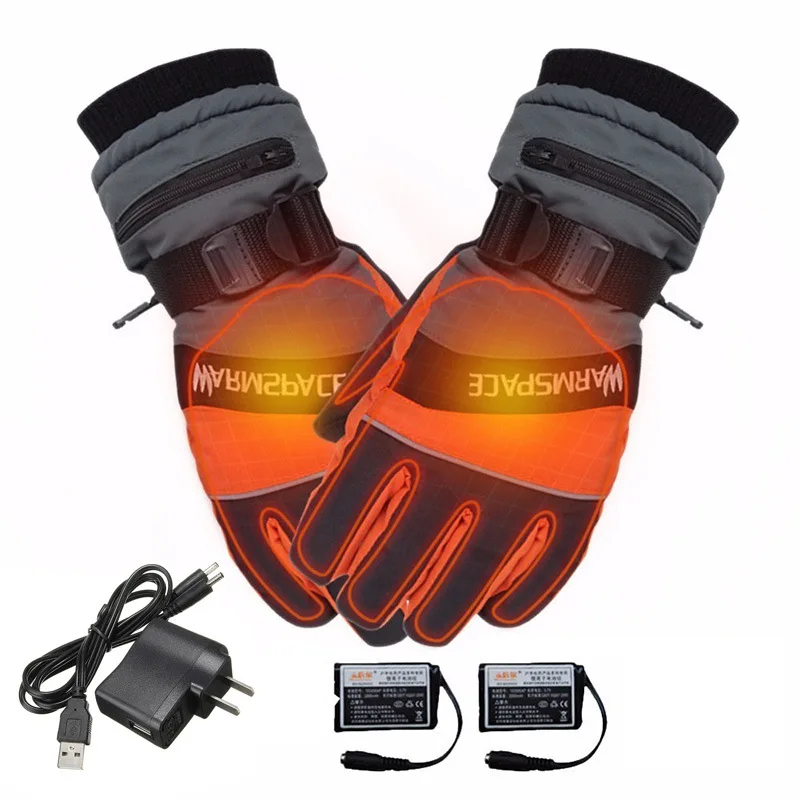 

USB Electric Heated Gloves 4000 MAh Rechargeable Battery Powered Hand Warmer For Hunting Fishing Skiing Motorcycle Cycling #WO