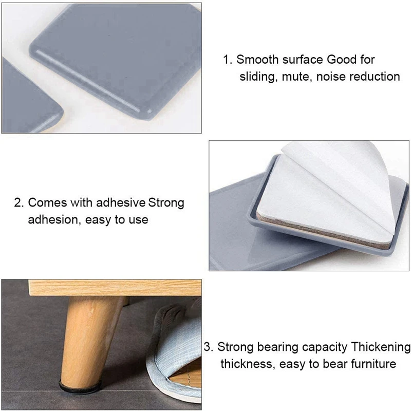 Акция! Слайдеры для мебели 16 шт. ковровых покрытий ламината напольные