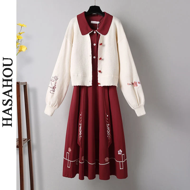 

Original Hanfu Women Improvement Chinese Style Traditional Dress Cosplays Tang Dynasty Hanbok Skirt Retro Everyday Wear Dress