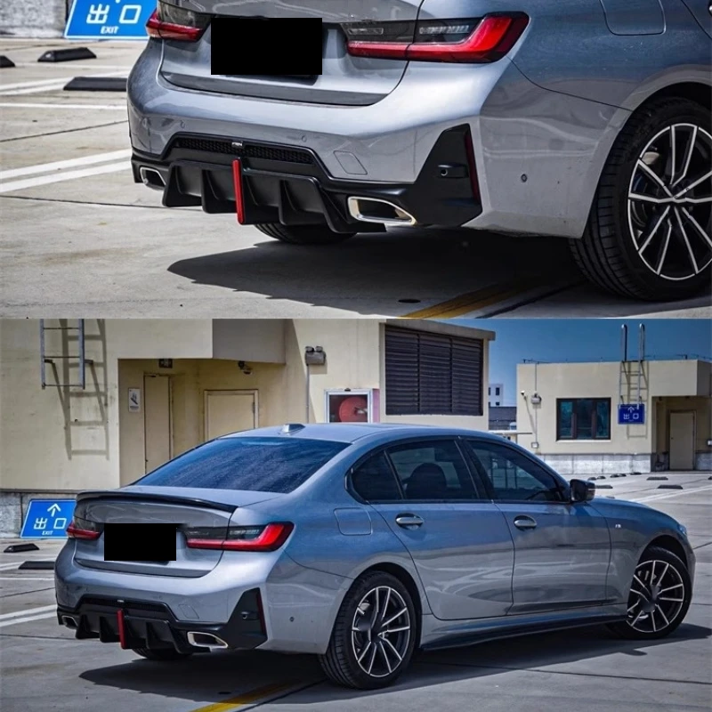 Блеск для заднего бампера Черная передняя и задняя губы с юбкой BMW 3 серии 23-24