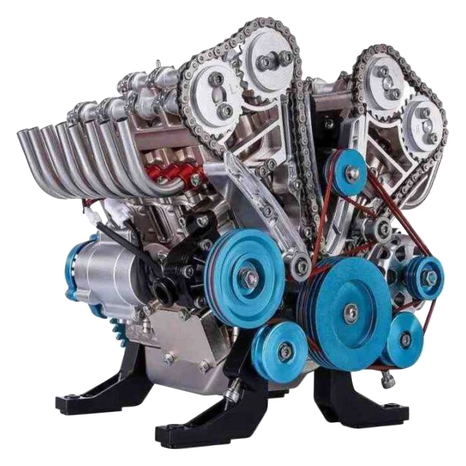 

Engine Model Desktop Engine, 8-Cylinder- Car Engine Model Building Kit Adult Mini DIY Engine Model Toy Magnetic Ball