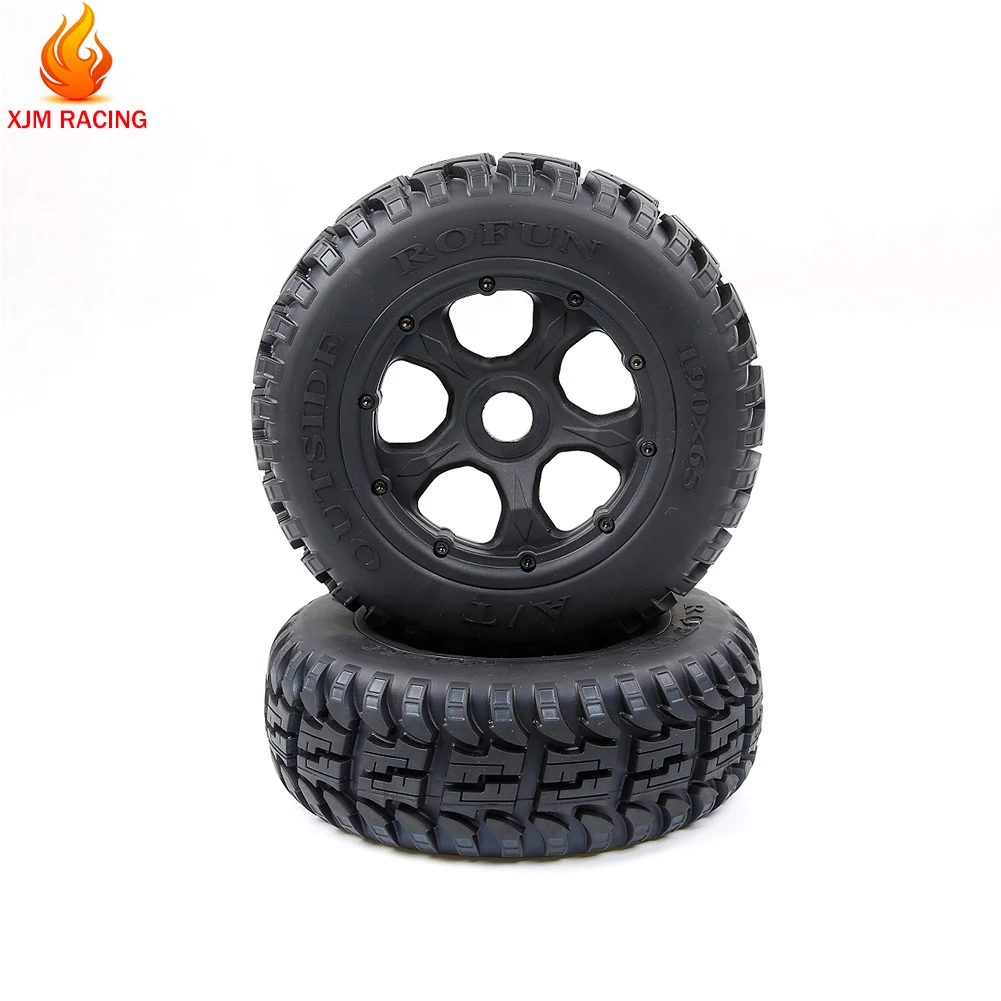 

All-terrain Front 190*65 or Rear 190*75 Wheel Tyre Assembly Kit for 1/5 HPI ROFUN BAHA 5T 5SC ROVAN BAJA KM RC CAR Toys PARTS