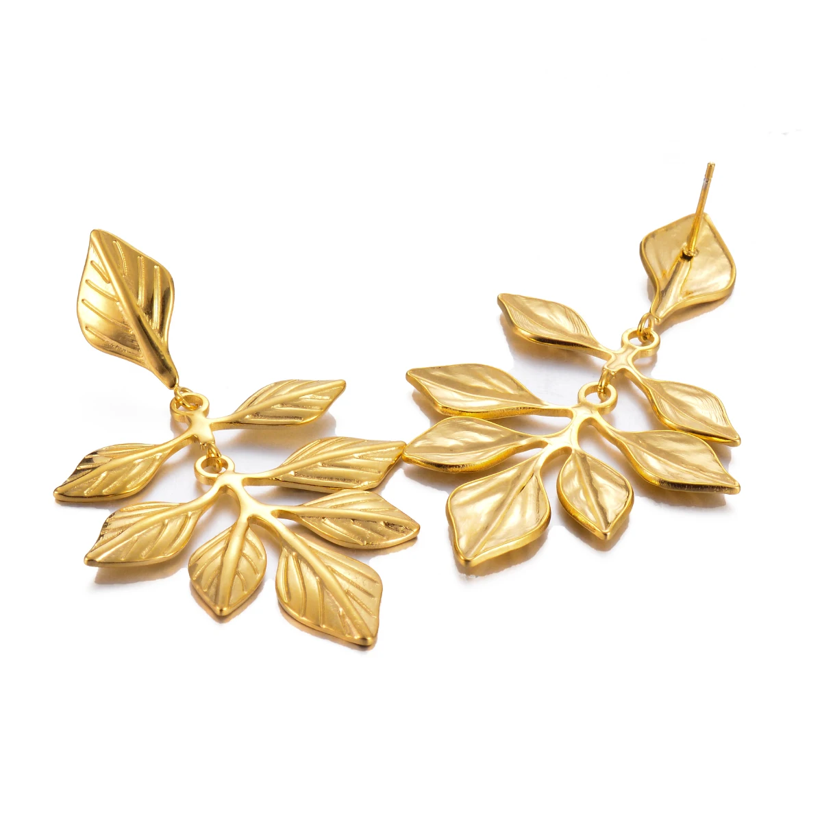 Серьги из нержавеющей стали золотого цвета Классические висячие серьги в виде