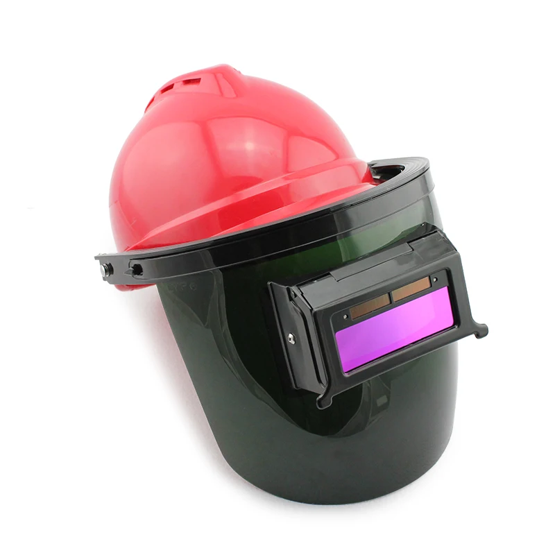 Фото CK Tech Solar Automatic Darkening Welding Mask Large View Anti-bake Face Protection Solar Power Welding Face Shield With Helmet №4