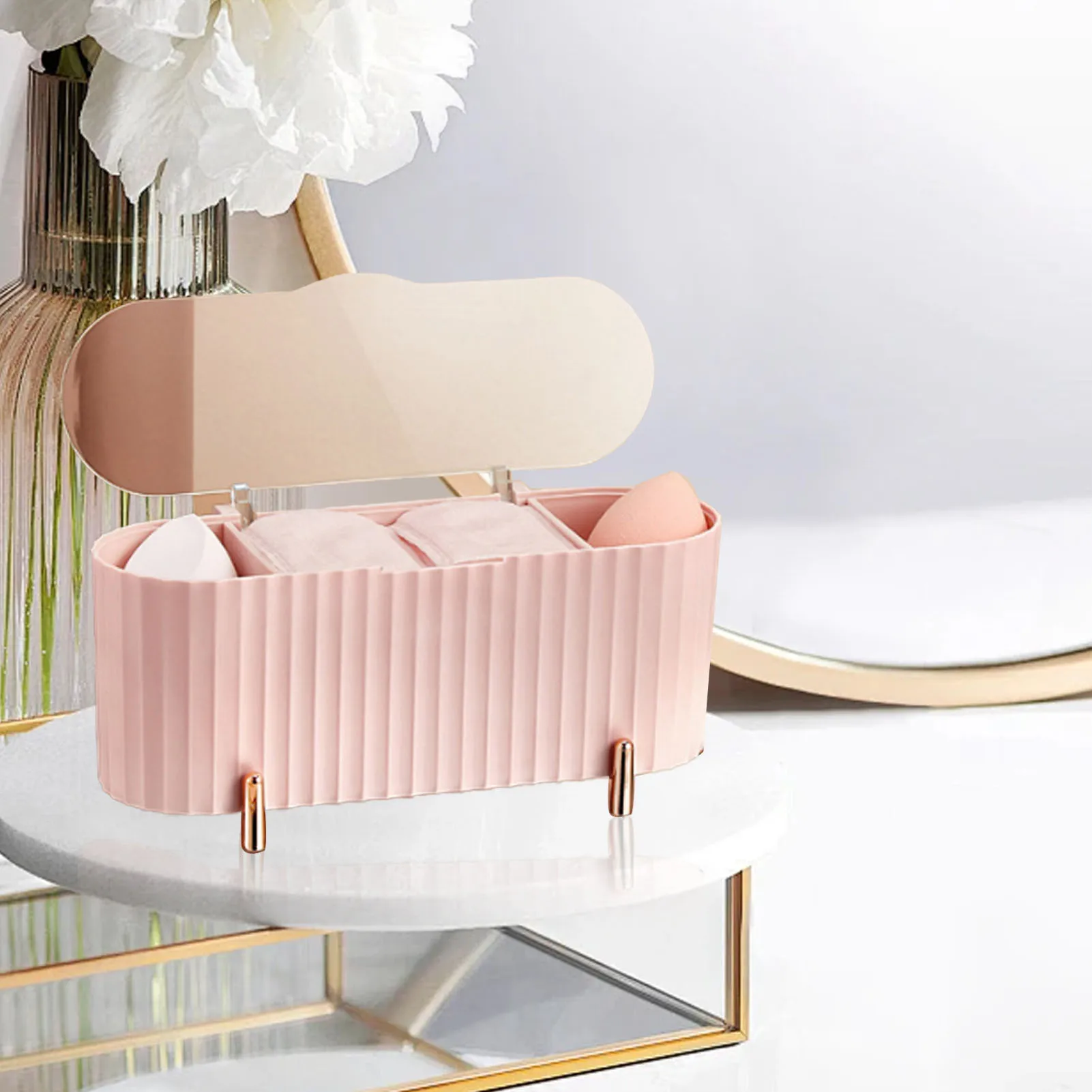 Органайзер для хранения Qtip универсальный держатель ватных шариков прозрачная