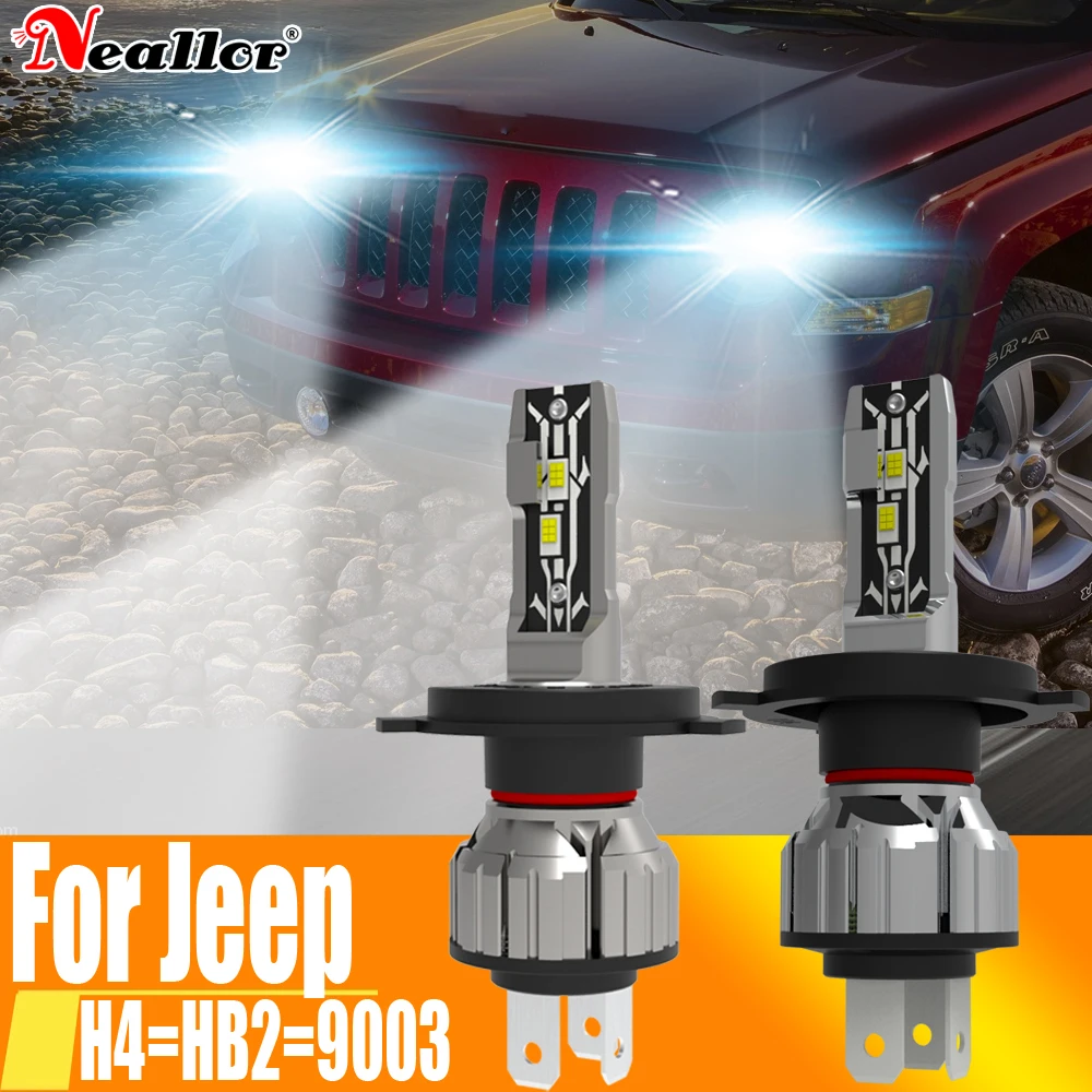 

H4 Led Headlight Canbus HB2 9003 Car Bulb Light Diode Lamp 12v 55w For Jeep Wrangler Jk Compass Renegade Grand Cherokee Patriot