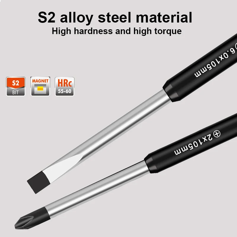 Набор отверток TOPFORZA 7 в 1 конструкция с трещоткой S2 материал из легированной стали