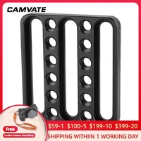 camvate universal aluminum mini square cheese plate with 14 20 mounting points for photographic accessory diy configuration