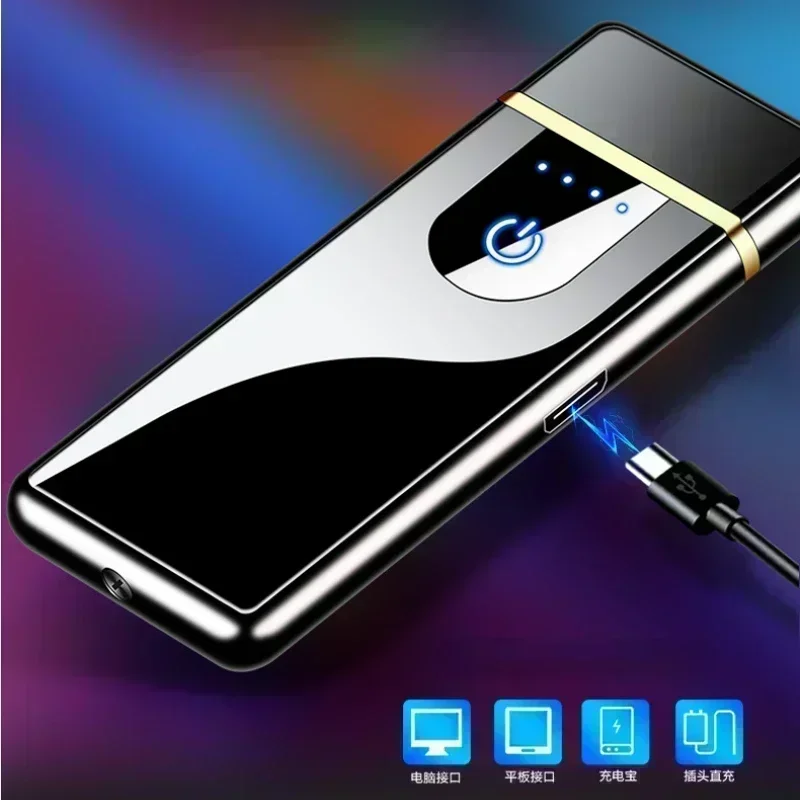 Новинка 2025 металлическая хит продаж USB перезаряжаемая электрическая зажигалка