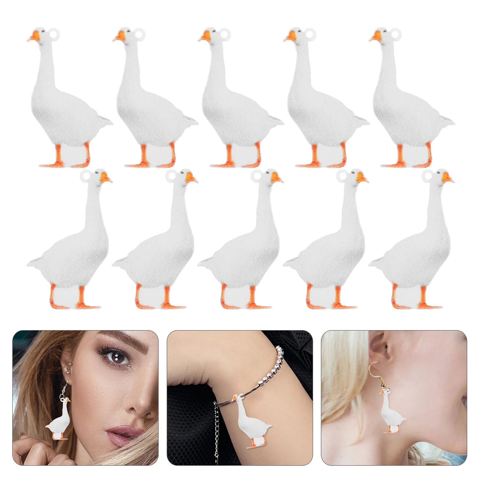 20 Pcs Trendy Necklaces Animal Beads Jewelry Making Pendants Charms Key Chain 3.8X2cm DIY Acrylic Earring