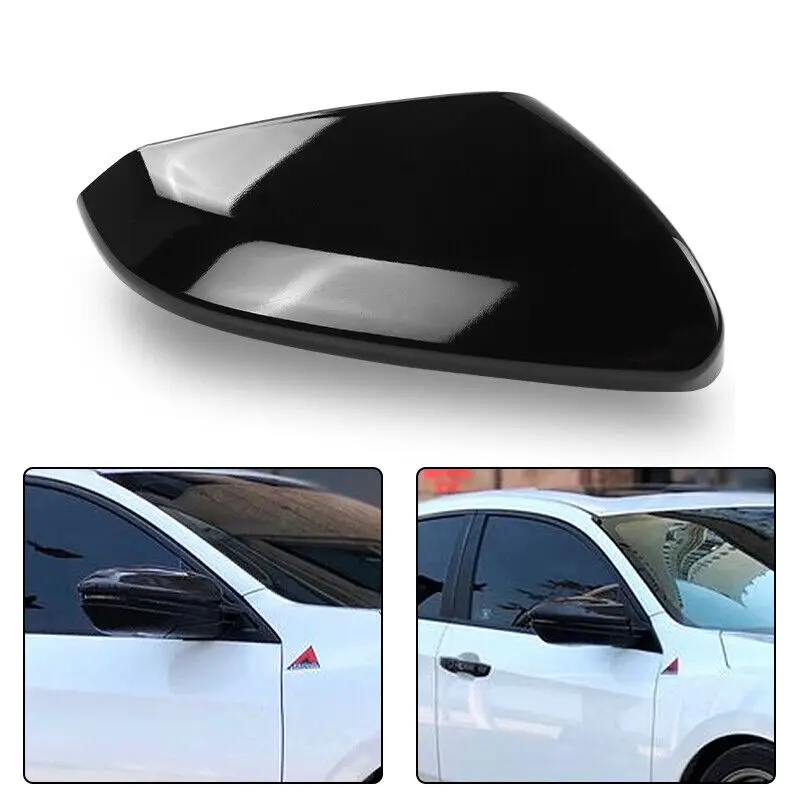 

Для Honda 10th Gen Civic 2016-2021 2 шт. черная наружная крышка зеркала заднего вида Крышка корпуса отделка автомобиля автозапчасти
