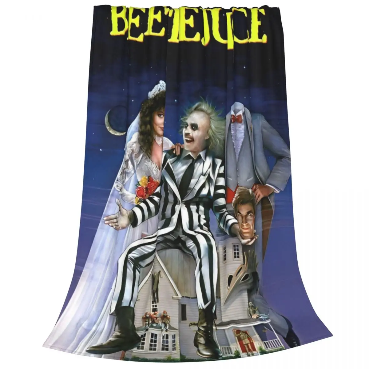 Бархатные пледы B-Beetlejuices одеяло из фильма ужасов 80-х годов для кровати дивана