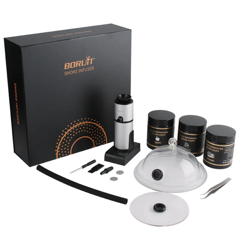Set Food Cold Generator Portable Molecular Cuisine Smoking Gun Meat Burn Cooking Tools For Bbq Gril