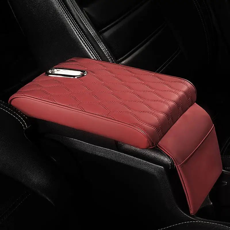 

Universal Car Armrest Box Pad PU Leather Large Capacity Tissue Box Holder Arm Rest Pad Car Styling Interior Travel Accessories