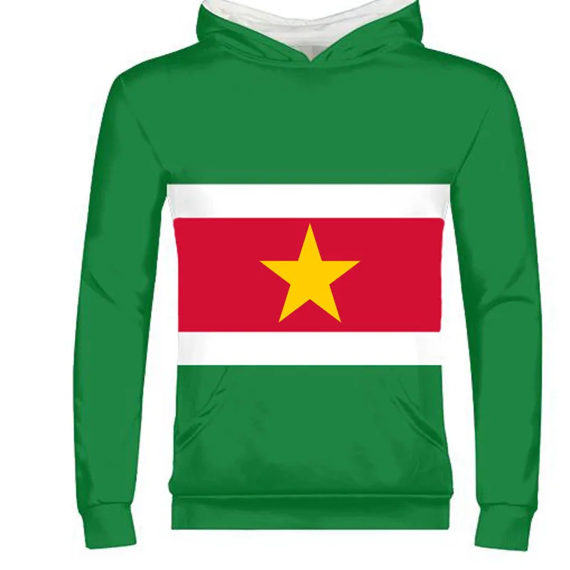 

SURINAM Male Youth Diy Free Custom Made Photo Sur Zipper Sweatshirt Nation Flag Sr Dutch Country College University Boy Clothes