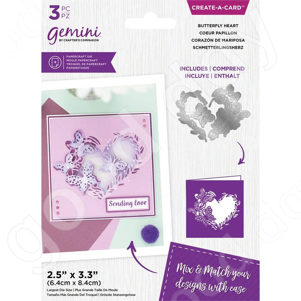 

2022 Arrival New hot sale Butterfly Heart Metal Cutting Dies Scrapbook Used for Diary Decoration Template Diy Card Handmade