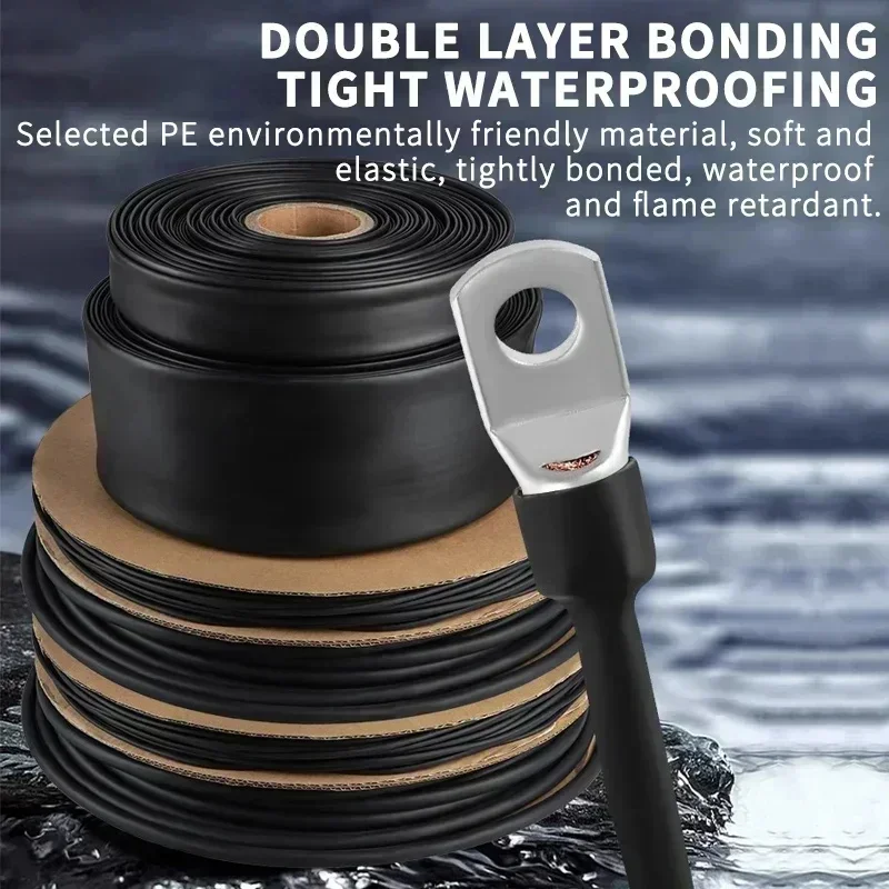 10 метров/100 м 3:1 термоусадочная трубка с клеем полиолефиновые Усадочные трубки в