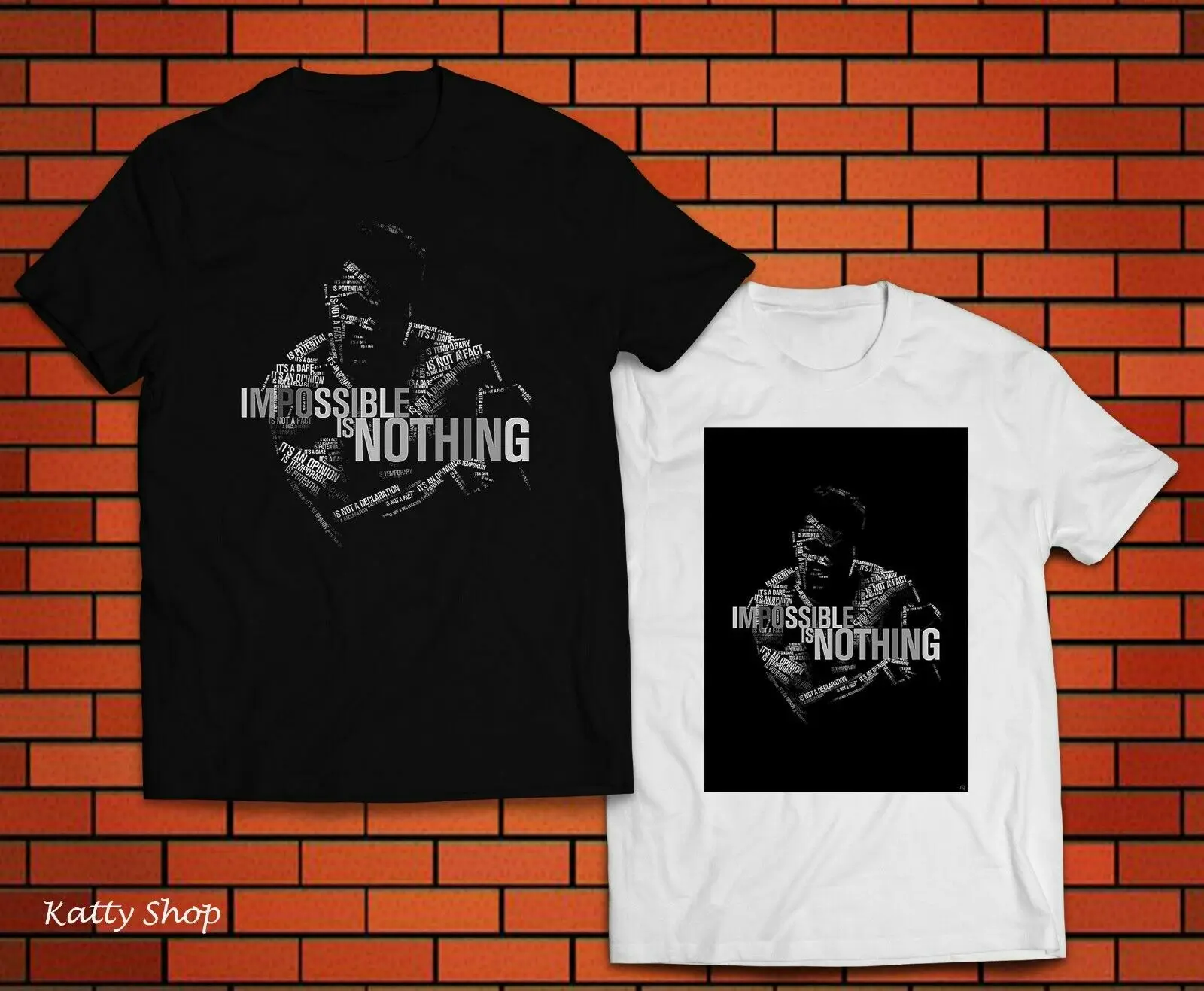 

New Design Muhammed Ali typography Black White T-Shirt Variations