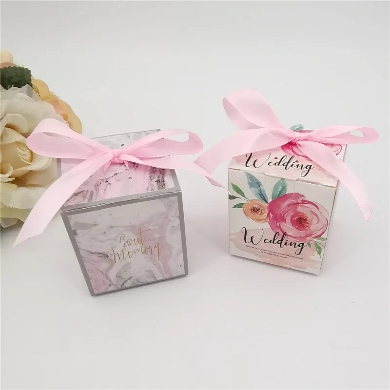 

20/50pcs Wedding Favors Paper Gift Packaging Box Souvenirs Gift Box Candy Dragee Box for Christening Baby Shower Party Supplies