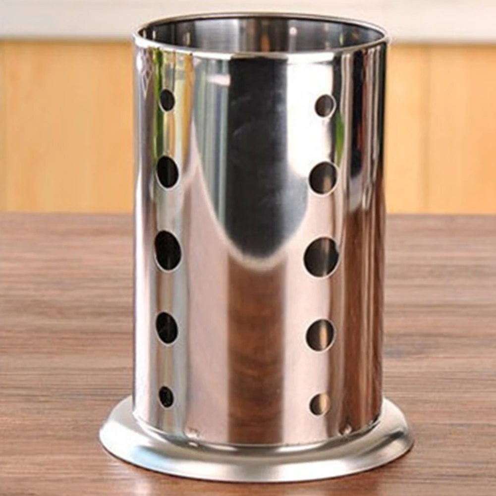 

Stainless Steel For Spoon Fork Chopsticks Holder Storage Rack Kitchen Accessories Storage Tube Tableware Durable Drain Holder