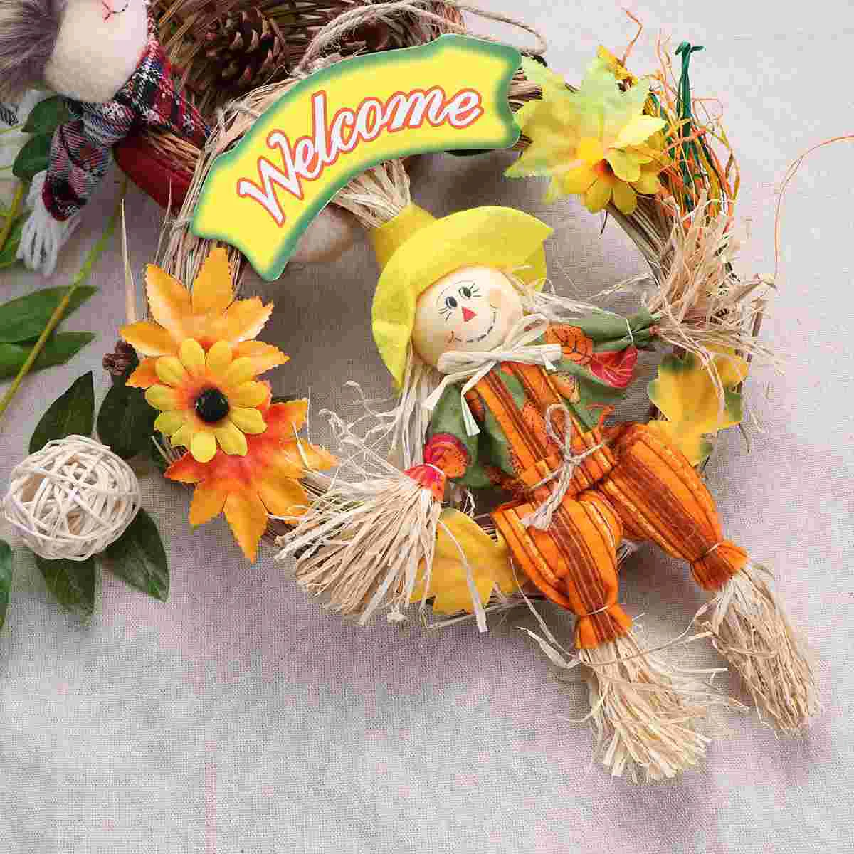 

Scarecrow Garland Wreath Decor- Home and Garden Wreath Decor Holiday Party Decor Party Bar Halloween decoration