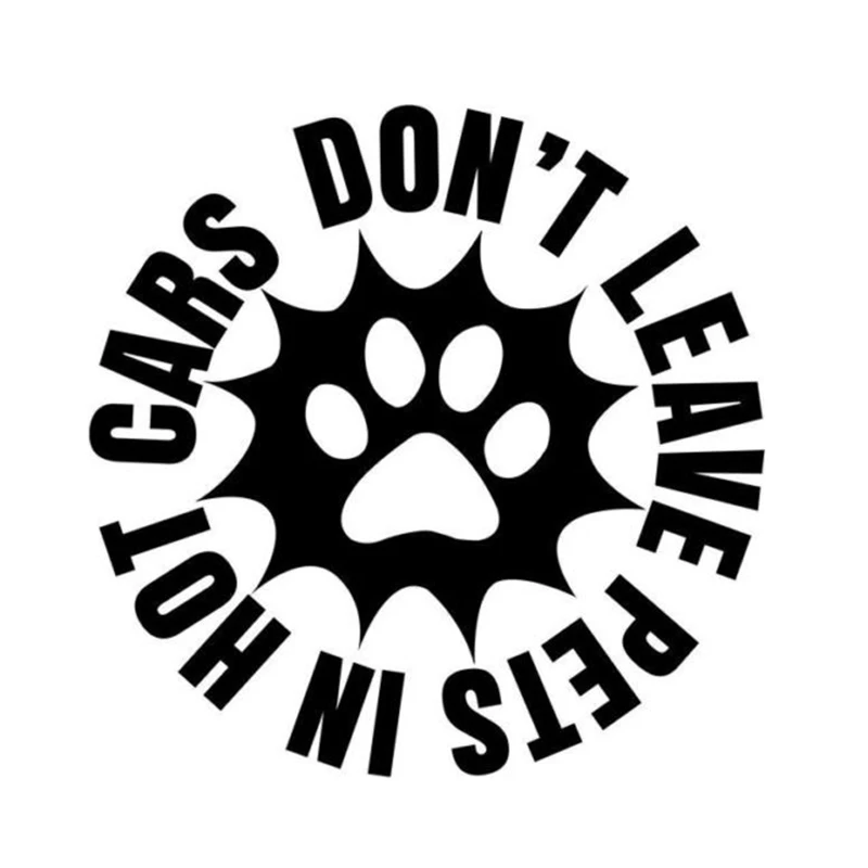 

Car Sticker Creative Don’t Leave Pets In Hot Cars PVC High-quality Bumper Body Window Decorate Sun-proof Exquisite Decal