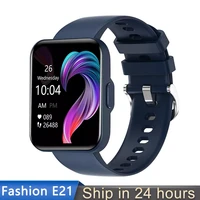 e21 2021 smart watch fitness pedometer health heart rate sleep activity tracker waterproof sport watch for men women smartwatch
