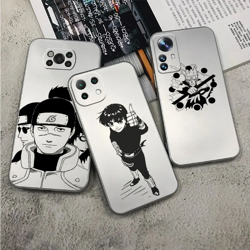 

Plating Phone Case for Xiaomi 12 11 Lite 11T 10T POCO X3 X4 NFC M5 Metallic Feel Silver Silicone Fundas Naruto-Manga