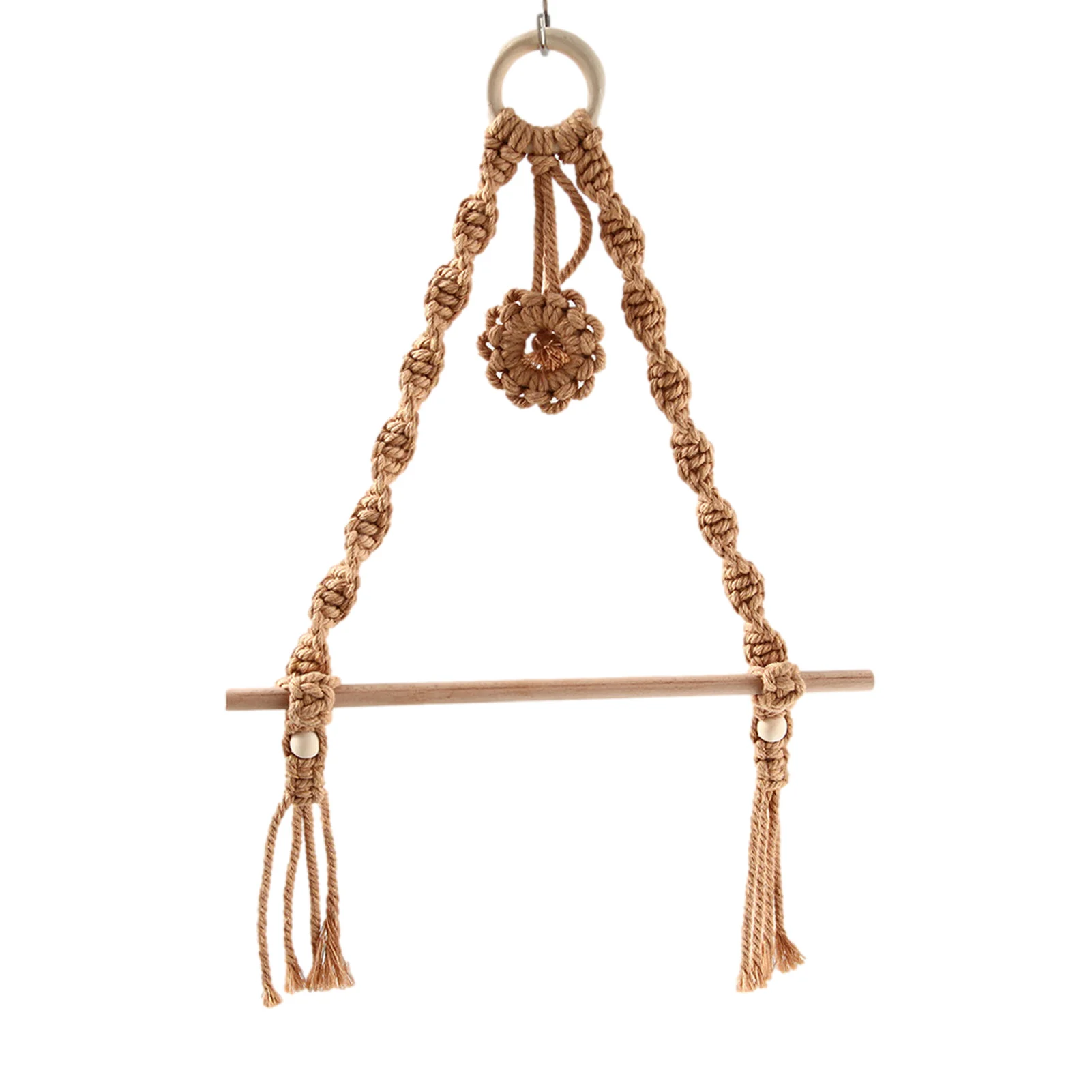 

Paper Towel Holder Storage Towel Rack Boho Style With Hand Made Woven Rope For Bathroom Kitchen Entryway Apricot/ Pink