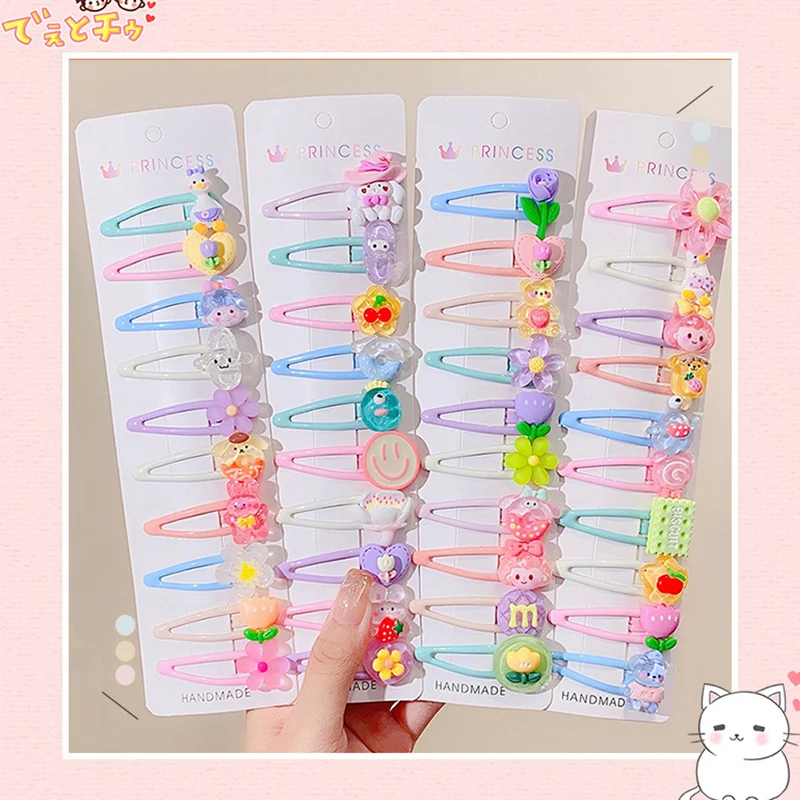 

8 шт./компл. милые детские заколки для волос модные мягкие Красочные заколки для волос с мультяшным рисунком женские девочки заколки для вол...