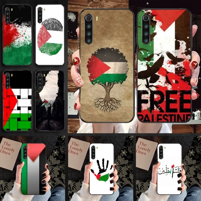 

Чехол для телефона с флагом Палестины для Xiaomi Redmi Note 11 10 9T 8 7 Pro Redmi 10 9 9A 9C 8 7 6, мягкий черный чехол для телефона