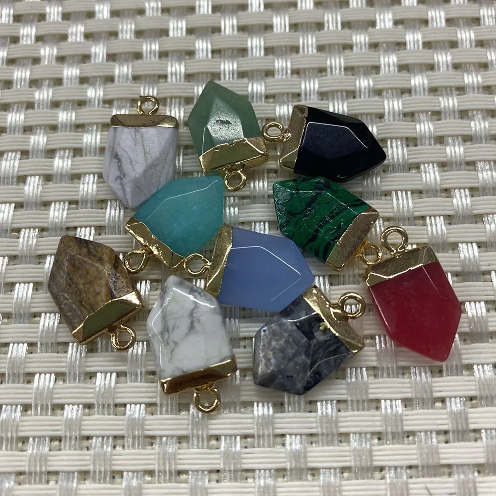 Секция из натурального камня зеленый кулон Dongling 11x20 мм в форме пули плоская