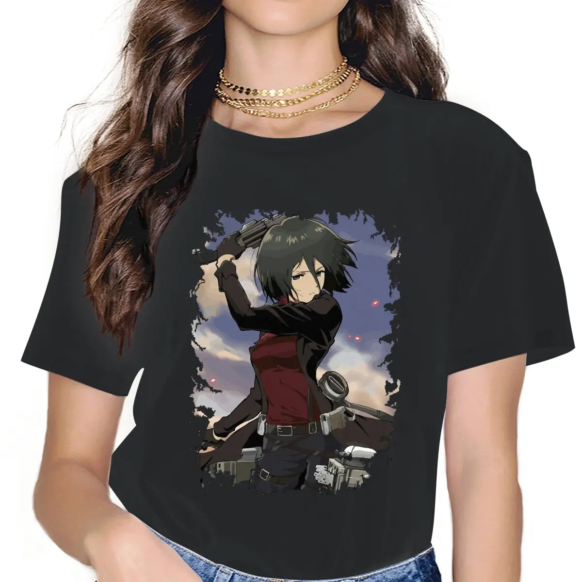 

Женская винтажная одежда Mikasa Ackerman из коллекции «атака на Титанов»