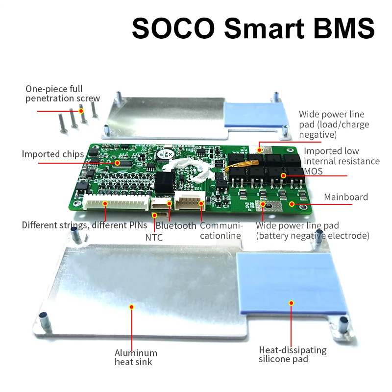 Фото Для Super Soco TC/TS/TC Max/CU/DU Smart Bluetooth 13-25S Lifepo4 li-ion Фонарь Защитная плата Система управления батареей №5