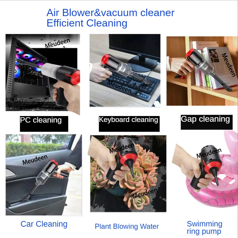 

Handheld dust remover & cordless air blower 2 in 1, mini air purifier electric cleaning tool for computer keyboard, PC, piano, p