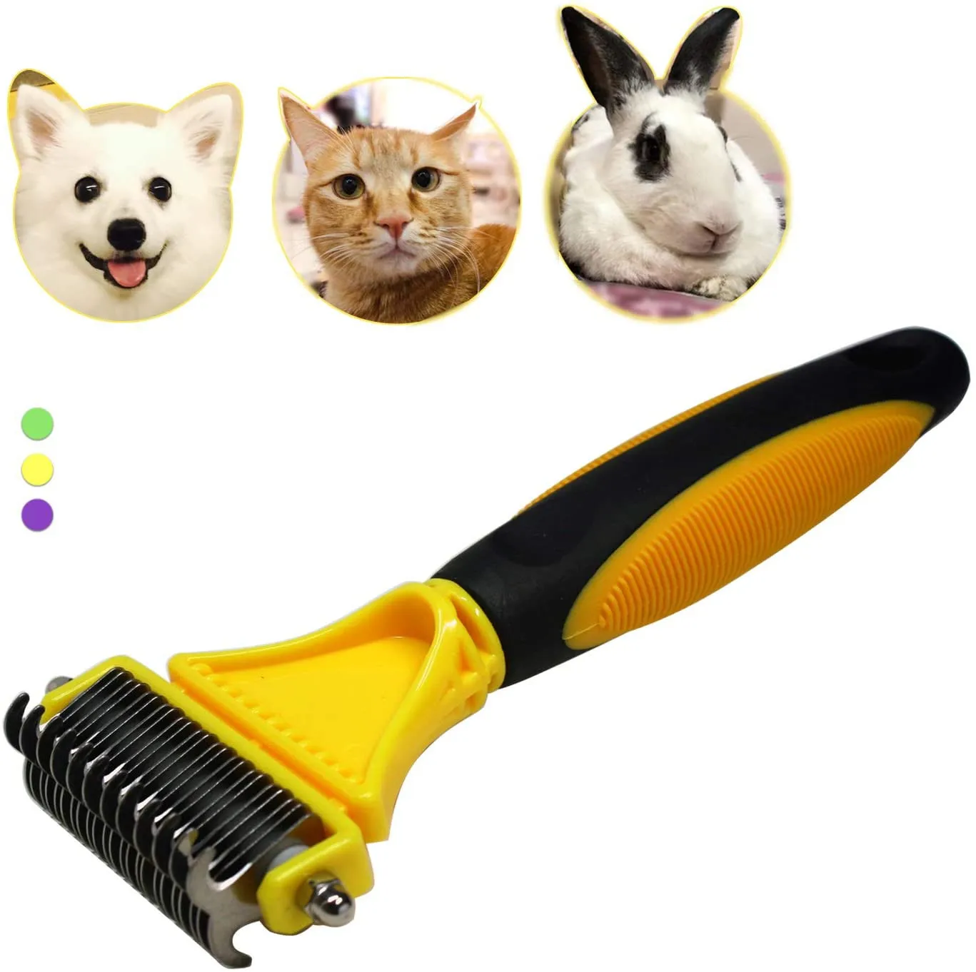 

Щетка для вычесывания домашних животных, двухсторонняя расческа для собак и кошек, инструмент для груминга