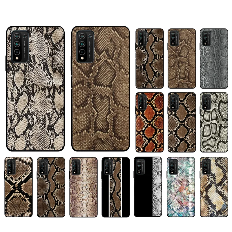 

Snake Skin Phone Case for Huawei Honor 50 10X Lite 20 7A 7C 8X 9X Pro 9A 8A 8S 9S 10i 20S 20lite 7X 10 lite