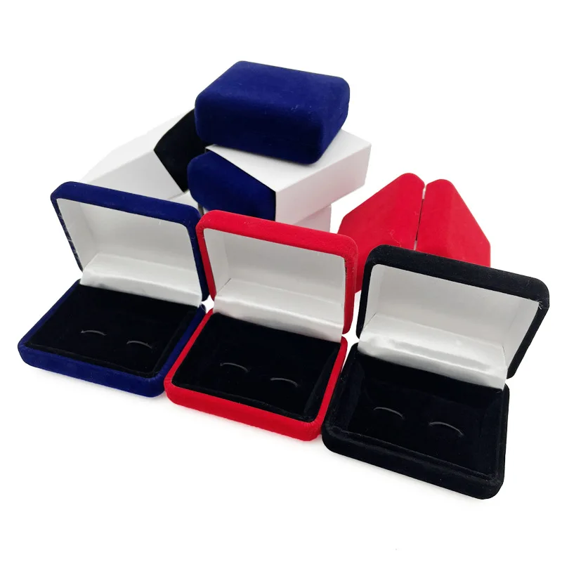 Cuff Link Gift Boxes Black Blue Men's Jewelry Accessories Wholesale 50pcs/lot