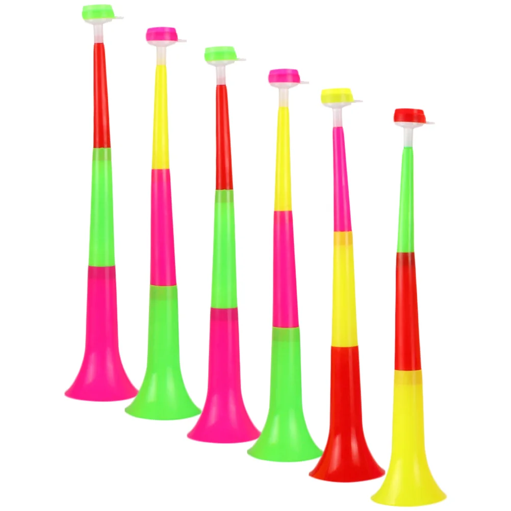 

6 Pcs Ball Game Cheering Props Telescopic Horns Air Fan Trumpets Toy Party Plastic Funny Child Kids Sports Toys