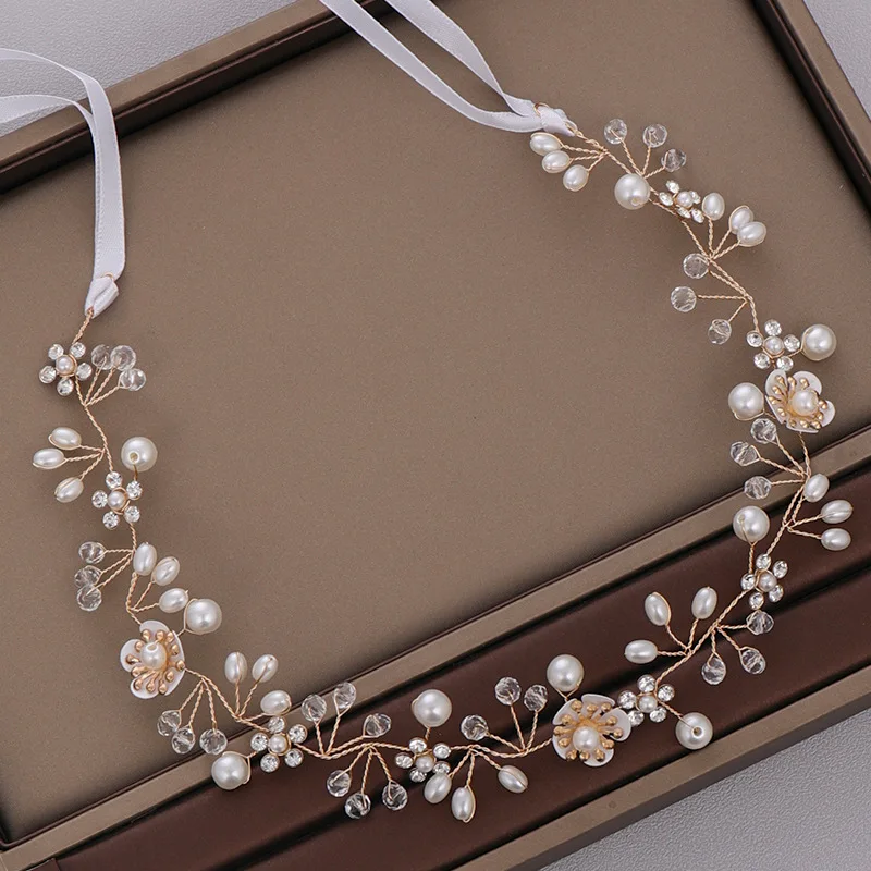

Bridal headband hand-woven flower headband wedding bridal accessories