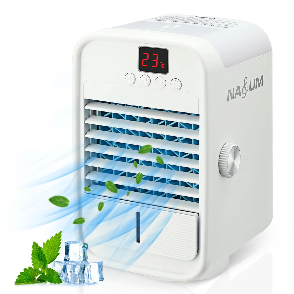 

Mini Portable Air Cooler Household 3 Wind Speeds USB Humidifier Air Purifier Desktop Air Conditioner LED Temperature Display Fan