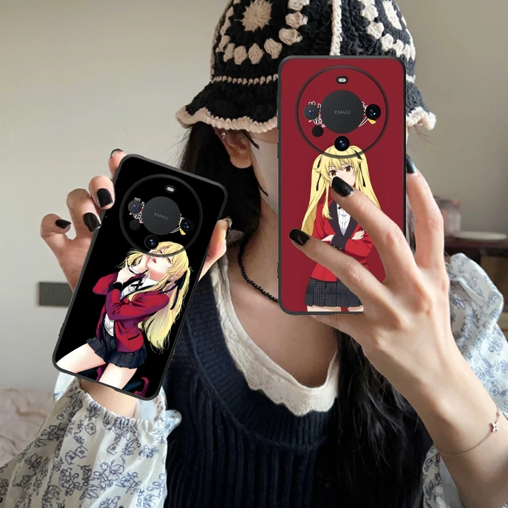 Kakegurui Mary Anime Mobile Cell Phone Case for Huawei Mate 60 50 40 30 20 10 Pro Plus Lite E 5G Black Soft Cover Shell
