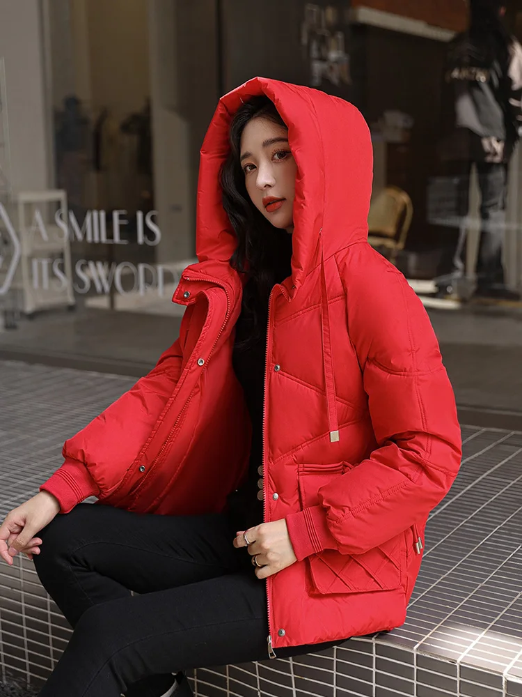 MEILLY DOLPHIN New Korean Winter Women Parkas Jackets Casual Thick Warm Hooded Short Coat Female Winter Outwear Jacket Parkas