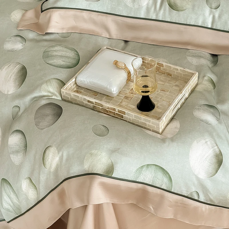 Комплект постельного белья из египетского хлопка Светanya 60-х годов Queen King Ru