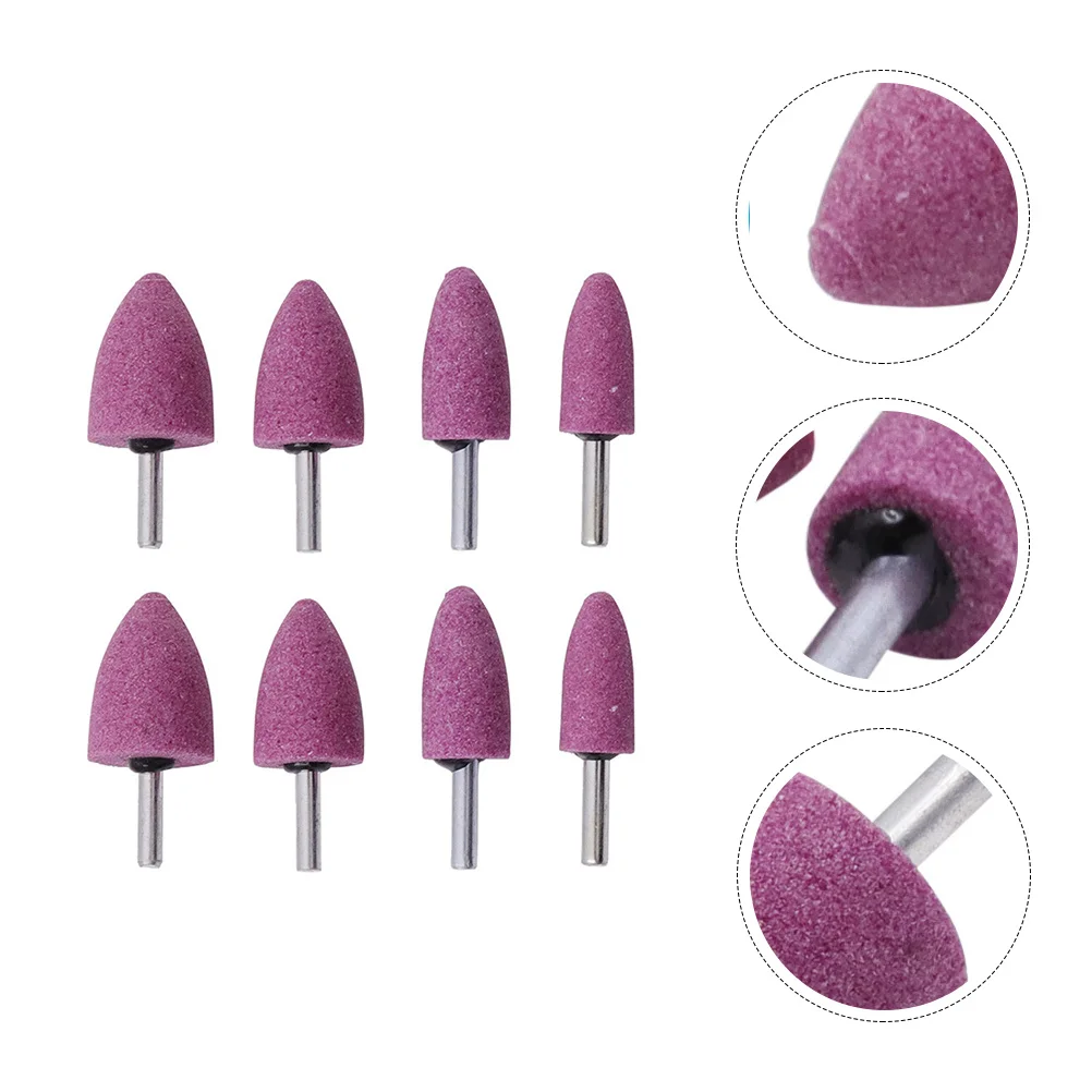 

8 Pcs Grinding Wheel Head Deburring Tool Metal Heads Carving Red Corundum Rotary Tools