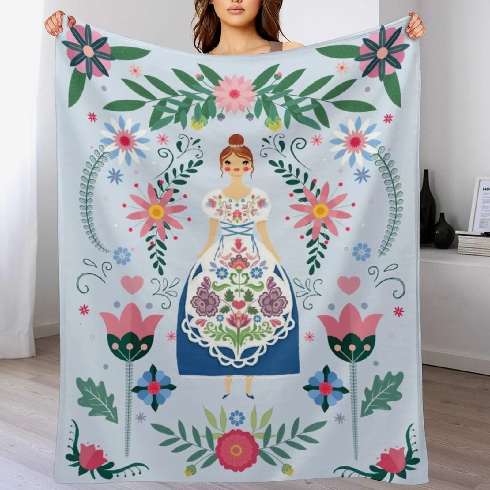 Сказочное фольклорное художественное одеяло для сада покрывала кровати