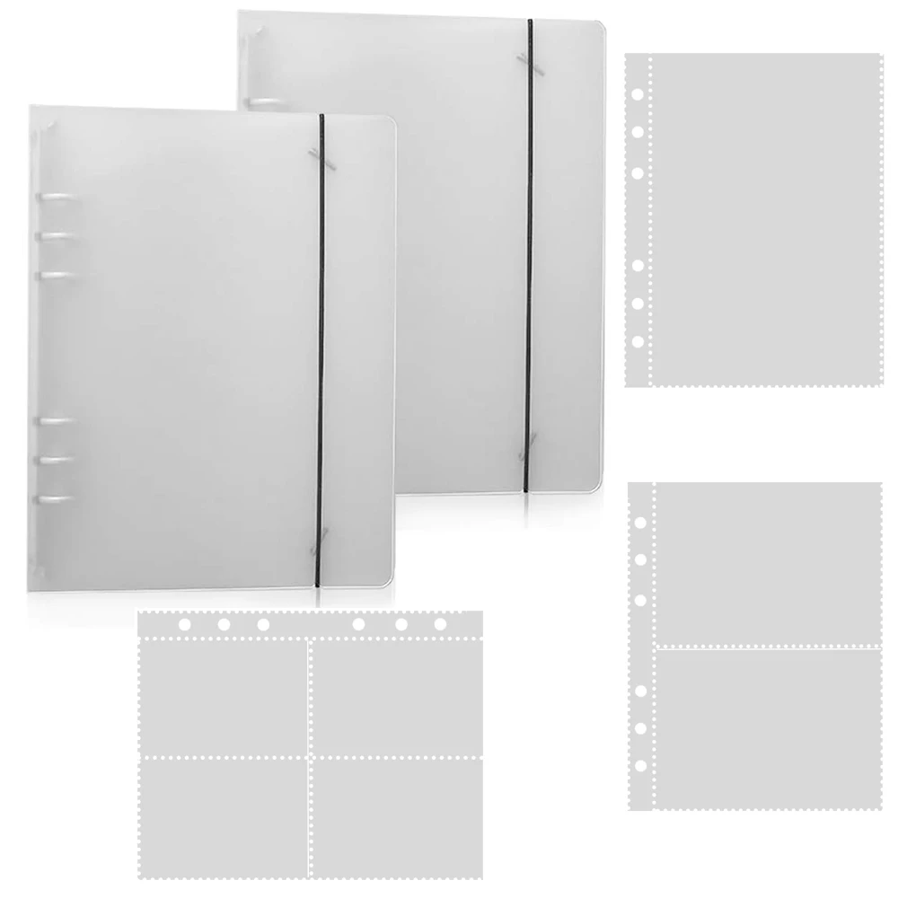 

31 Pieces A5 6 Ring Clear Hard Binder Photocards Cut Notebook Cover Personal Diary Card Photo Album For Drawing Set Notepad